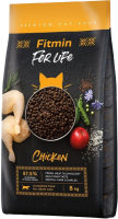 Сухой корм для кошек Fitmin Cat For Life Adult Chicken (8кг) - 