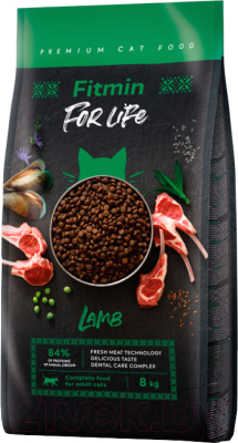 Сухой корм для кошек Fitmin Cat For Life Adult Lamb (8кг)