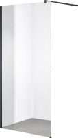 Душевая стенка Saniteco Walk-In SN-W6TB80 (80x200, прозрачное стекло, черный профиль) - 