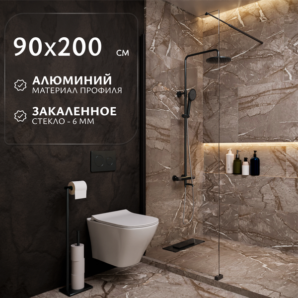 Душевая стенка Saniteco Walk-In SN-W6TB90