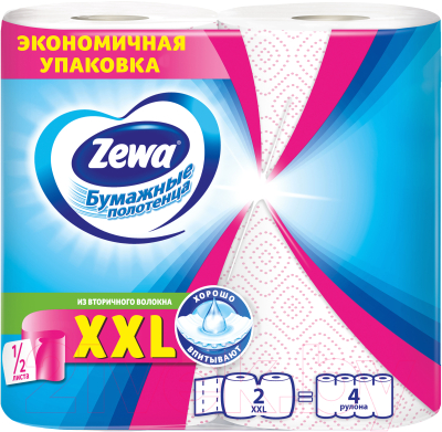 Бумажные полотенца Zewa XXL Декор (1х2рул)
