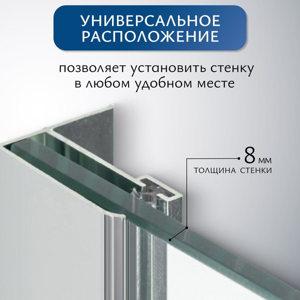 Купить Душевая стенка Saniteco Walk-In SN-W8TC110 в Борисове