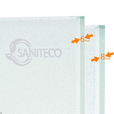 Душевая стенка Saniteco Walk-In SN-W6MB100 (100x200, матовое стекло, черный профиль)