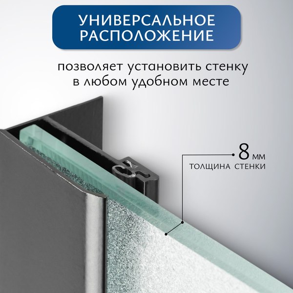 Купить Душевая стенка Saniteco Walk-In SN-W8MB90 в Солигорске
