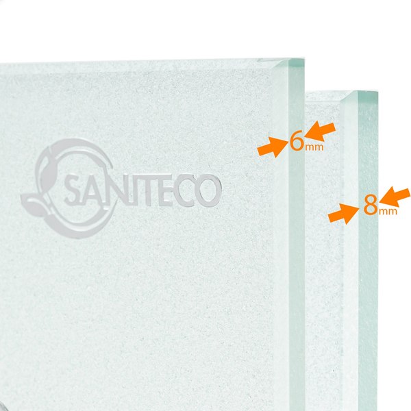 Душевая стенка Saniteco Walk-In SN-W8MB100 (100x200, матовое стекло, черный профиль)