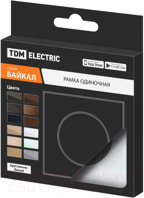 Рамка для выключателя TDM Байкал / SQ1819-0002 (хрустально-белый)
