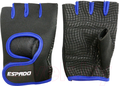 Перчатки для фитнеса Espado ESD001 (S, черный/синий)