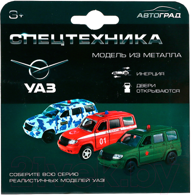 Масштабная модель автомобиля Автоград УАЗ Патрио ОМОН X600-H09028 / 9241841