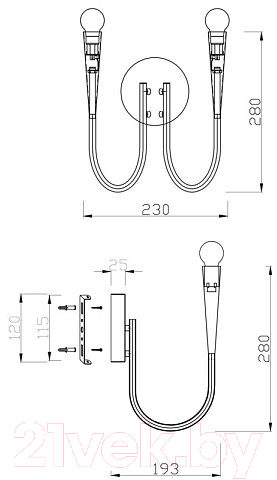 Бра Freya Branches FR5253WL-02BS