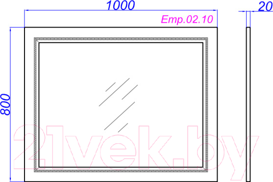 Зеркало Aqwella Империя / Emp.02.10/W