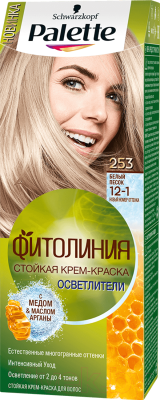 

Крем-краска для волос Palette, Блонд, Фитолиния 253 / 12-1
