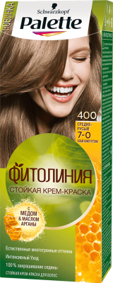 Крем-краска для волос Palette Фитолиния 400 / 7-0 (средне-русый)