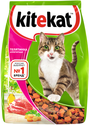 Сухой корм для кошек Kitekat Телятинка аппетитная (800г)