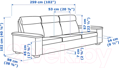 Диван Ikea Лидгульт 192.570.43