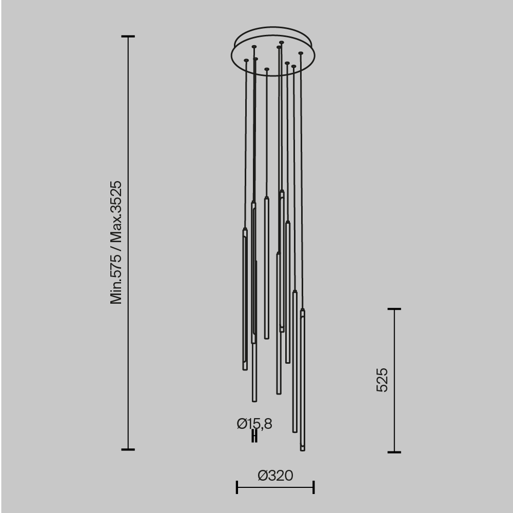 Люстра Maytoni Light Stick MOD236PL-L54BS3K — фото 5