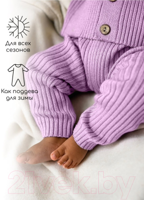 Штаны для малышей Amarobaby Pure Love Comfy / AB-OD23-PLС6/42-86 (лиловый, р.86)