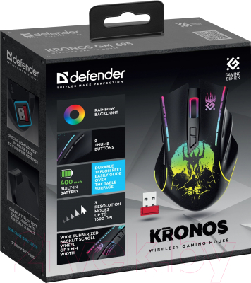 Мышь Defender Kronos GM-695 / 52695 (черный)
