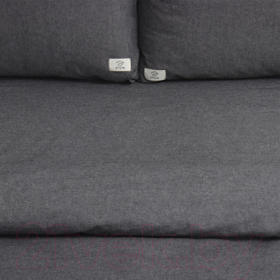 Комплект постельного белья Этель Denim 2сп / 10245436 (темно-серый)