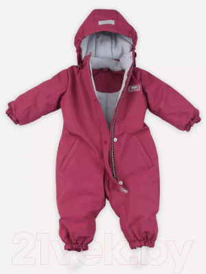 Комбинезон прогулочный детский MOWbaby Eskimo / 158/3-74 (ягодный, р.74)