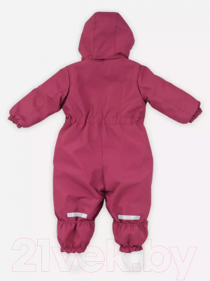 Комбинезон прогулочный детский MOWbaby Eskimo / 158/3-74 (ягодный, р.74)