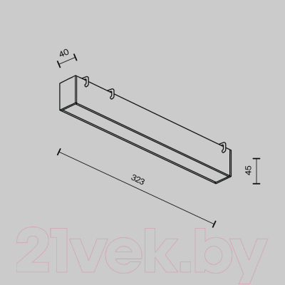 Трековый светильник Maytoni Basis TR129B-12W3K-B