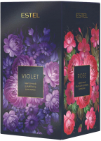 Набор косметики для тела и волос Estel Violet Rose Vert Шампунь+Бальзам+Молочко для тела (250мл+200мл+150мл) - 