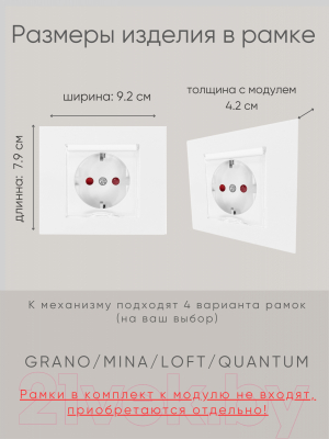 Розетка Ovivo 600-000301-243 (белый)