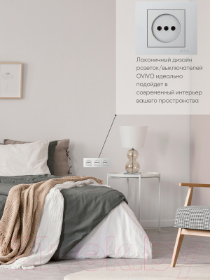 Рамка для выключателя Ovivo Grano 400-100000-227 (серебристый)