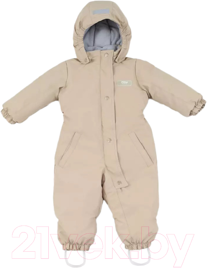 Комбинезон прогулочный детский MOWbaby Eskimo / 158/1-92 (бежевый, р.92)