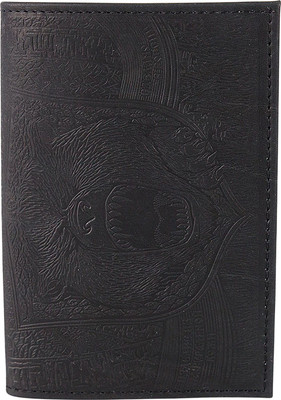 Обложка на паспорт Poshete Медведь / 676-1/12M-211-BLK (черный) - 