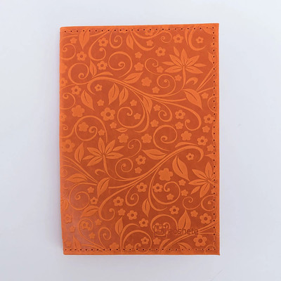 Обложка на паспорт Poshete 676-1/2-055-234ORN (оранжевый) - 