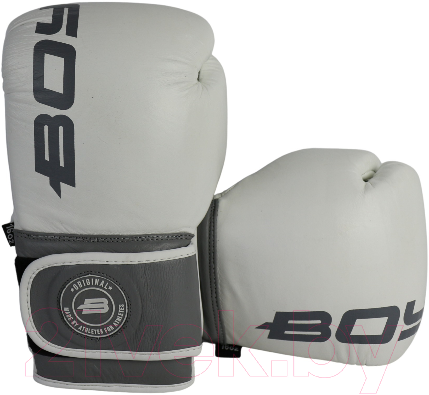 Боксерские перчатки BoyBo Ice BBG800 (14oz, белый/серый) — фото 2