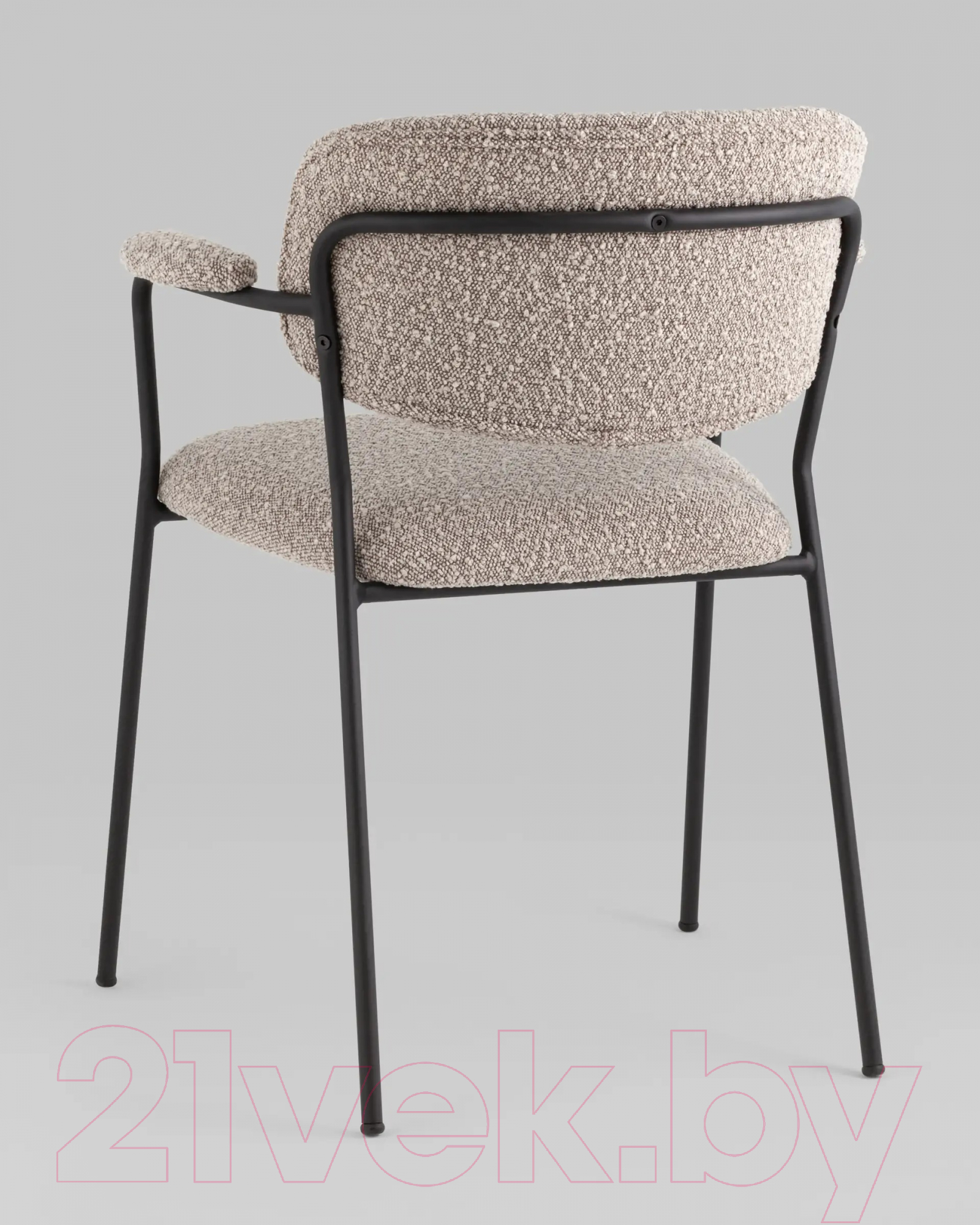 Стул Stool Group Кэрол / FDC9005 DC2635-4A grey (букле серый/черные ножки) — фото 5