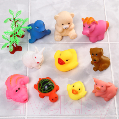 Набор игрушек для ванной Крошка Я На острове с пищалкой / 7038978
