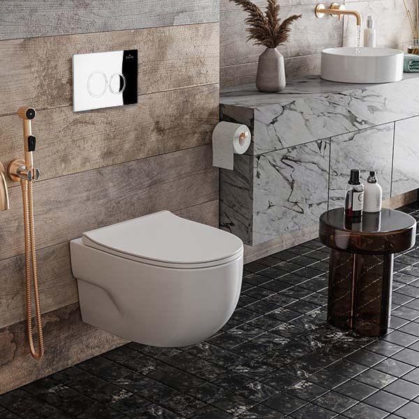 Унитаз подвесной с инсталляцией Roxen StounFix Slim 516917