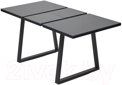 Обеденный стол M-City Вижн 120 / 494M05609 (черный/стекло)