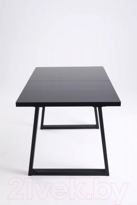 Обеденный стол M-City Вижн 120 / 494M05609 (черный/стекло)