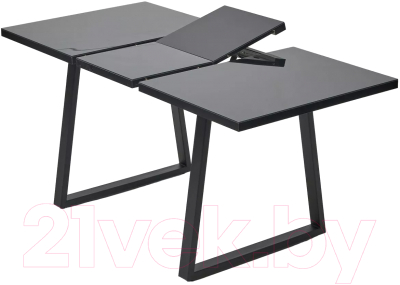 Обеденный стол M-City Вижн 140 / 494M05611 (черный/стекло)