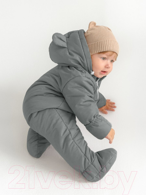 Комбинезон прогулочный детский Amarobaby Spring / AB-OD23-6201N-SE-62 (серый, р.62)