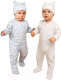 Комплект одежды для малышей Amarobaby Nature / AB-OD23-3101N/00-56 (белый/леопард, р.56) - 