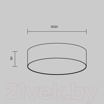 Потолочный светильник Maytoni Zon C032CL-24W4K-RD-W