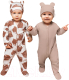 Комплект одежды для малышей Amarobaby Nature / AB-OD23-3101N/12-56 (коричневый/мишки, р.56) - 