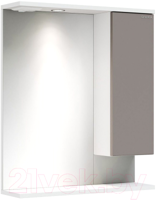 Шкаф с зеркалом для ванной Onika Марви 60 / 206088 (мокка)