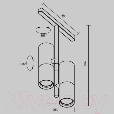 Трековый светильник Maytoni Elti Duo TR005-4-2X12W-DS-BBS