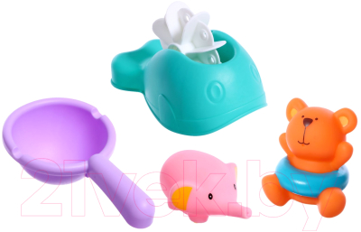 Набор игрушек для ванной Sima-Land Вертушки. Зверята / 10091184 (4шт)