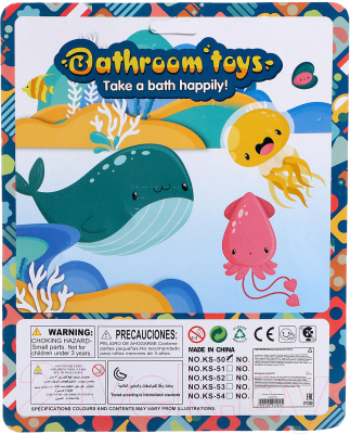 Набор игрушек для ванной Sima-Land Вертушки. Солнышко / 10091182 (4шт)