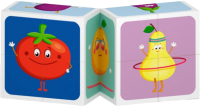 Развивающая игрушка Stellar Кубик трансформер Овощи и Фрукты / 00874 - 