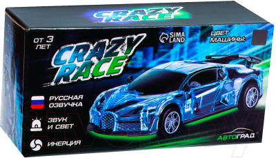 Автомобиль игрушечный Автоград Crazy Race Гонки / 7667648