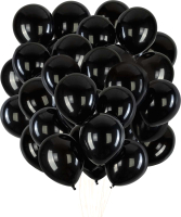 Набор воздушных шаров Brauberg Kids. Одноцветные / 591876 (100шт, черный) - 
