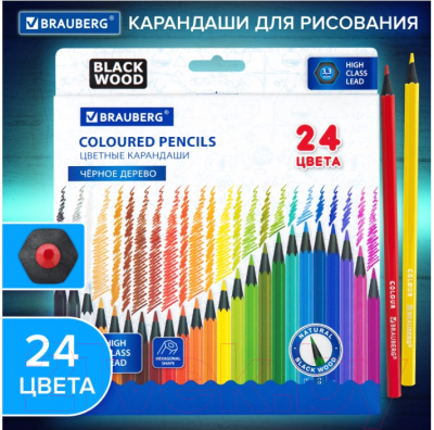 Набор цветных карандашей Brauberg 181858 (24цв)